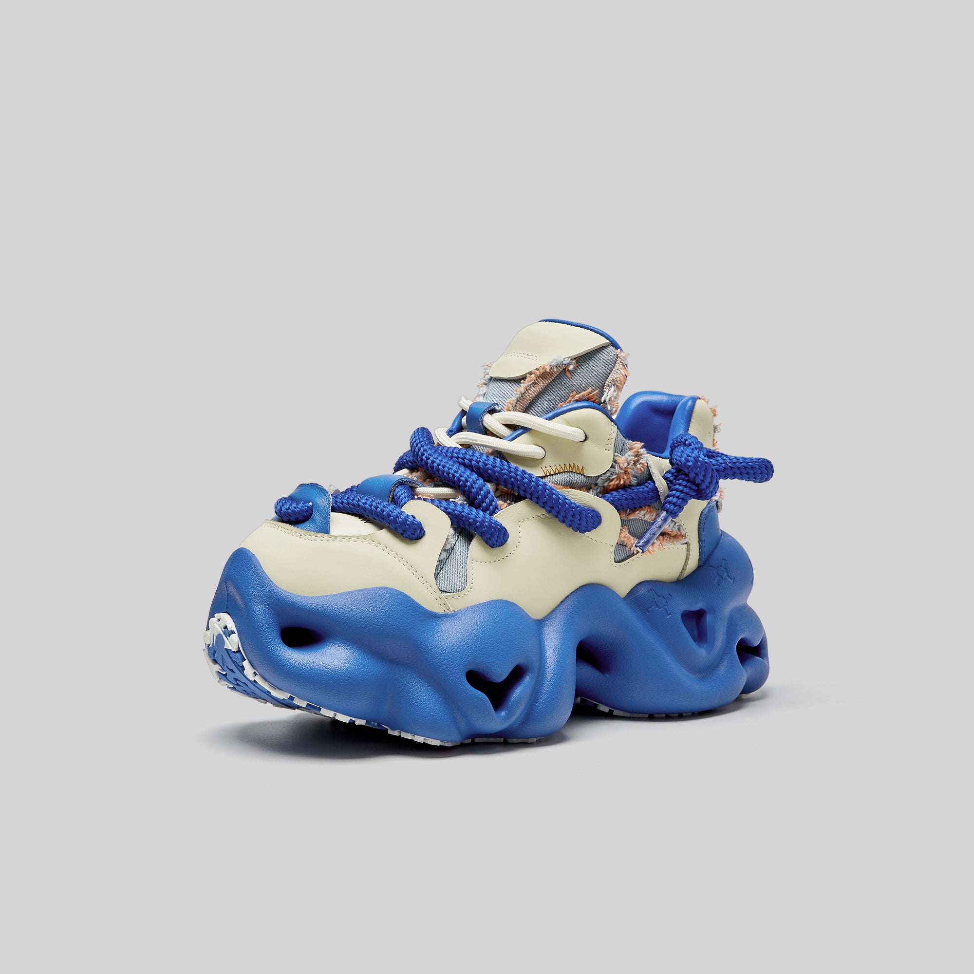 Original Design XMZY2025 New Original Leather Patchwork Color-Contrasting Design Hip-Hop Street Style Dad Shoes