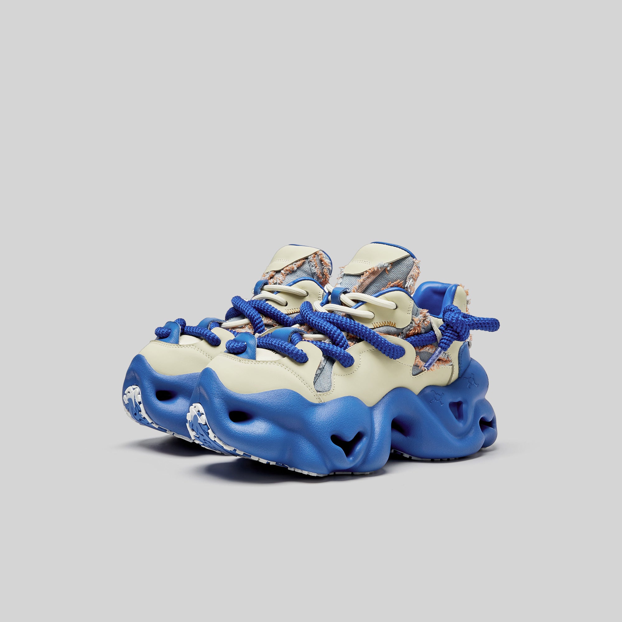 Original Design XMZY2025 New Original Leather Patchwork Color-Contrasting Design Hip-Hop Street Style Dad Shoes