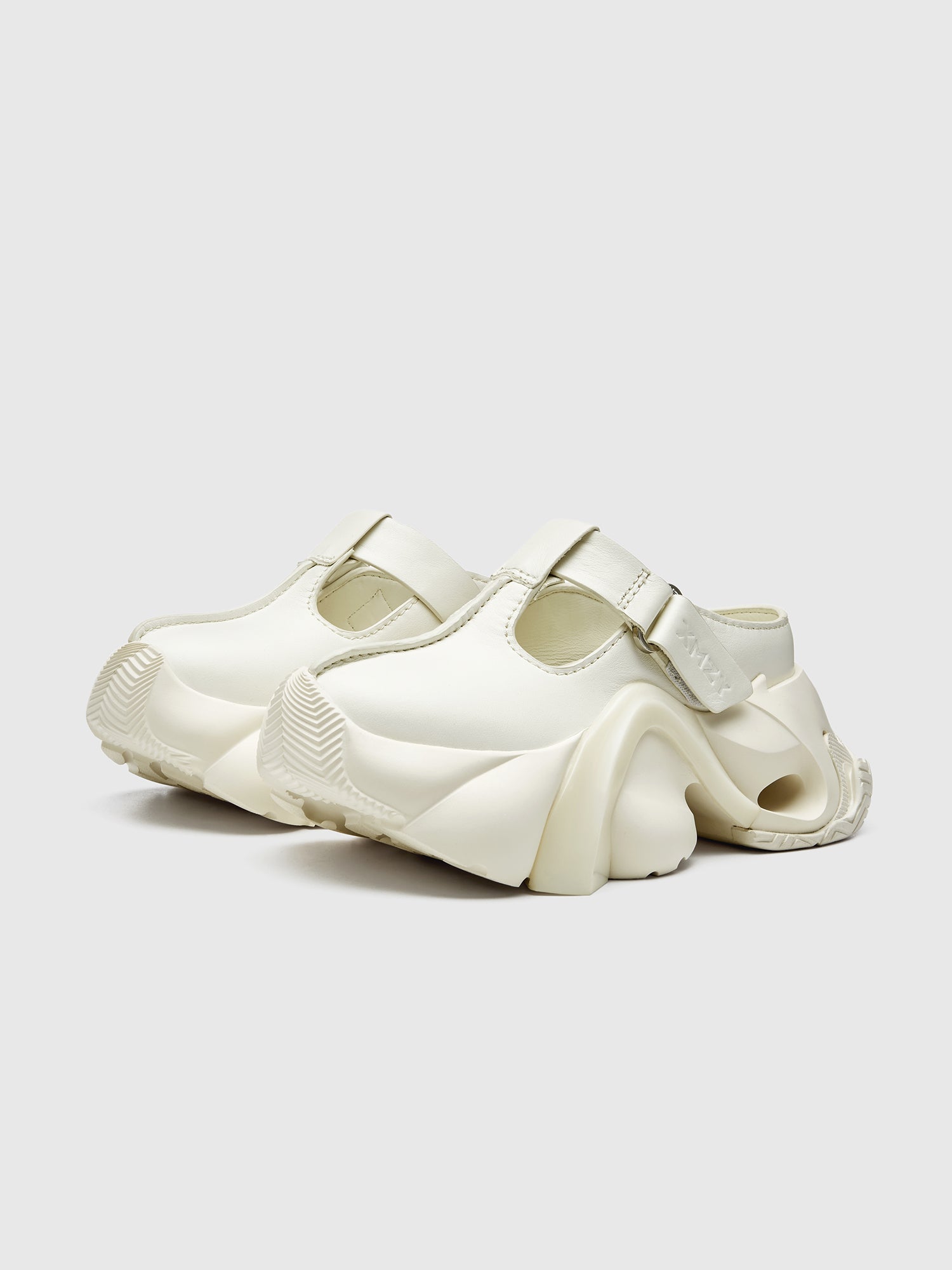 Original Design XMZY Summer 2025 Napa Leather Platform Mules