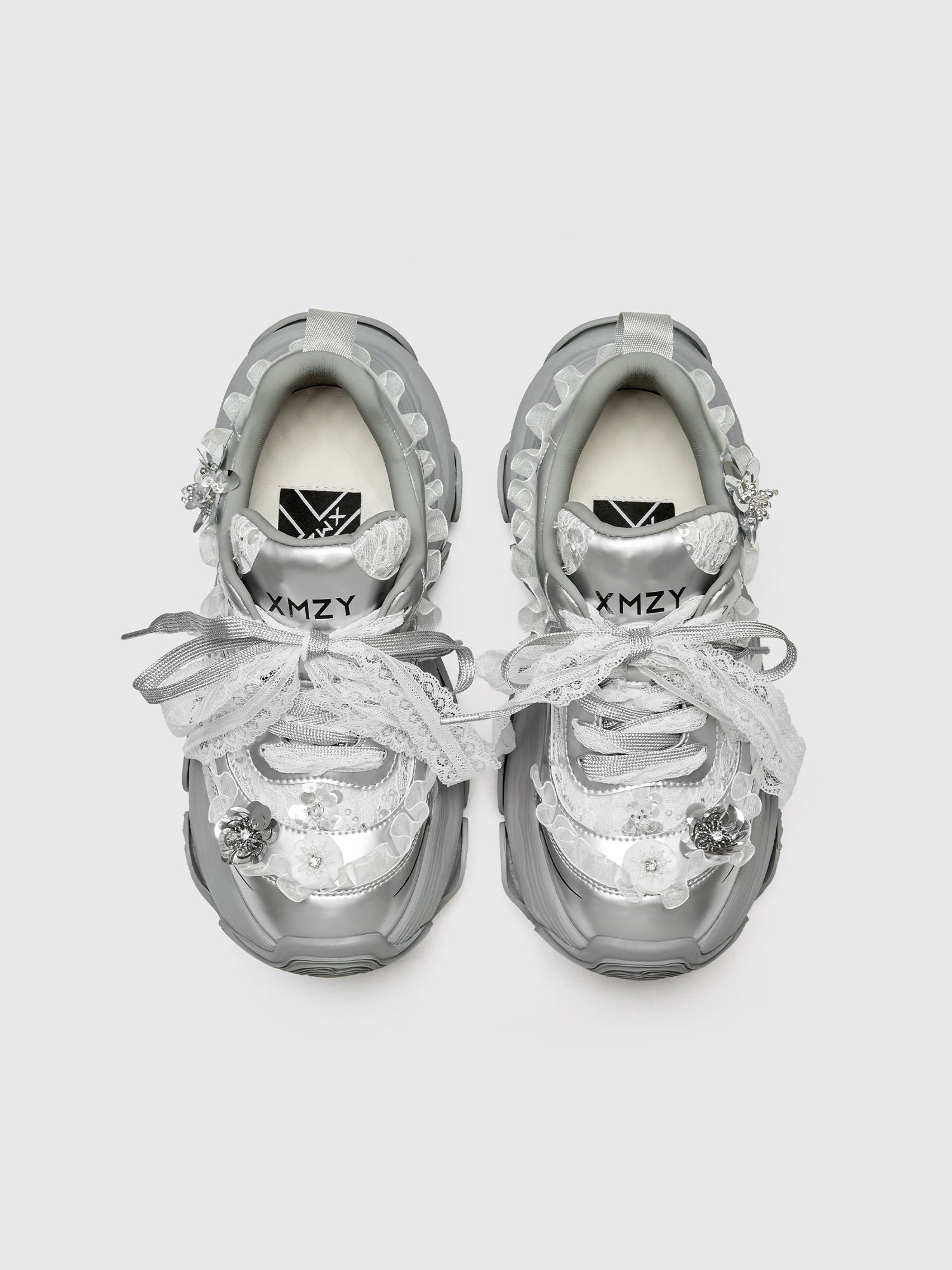 XMZY Roman Holiday Embellished Chunky Sneakers