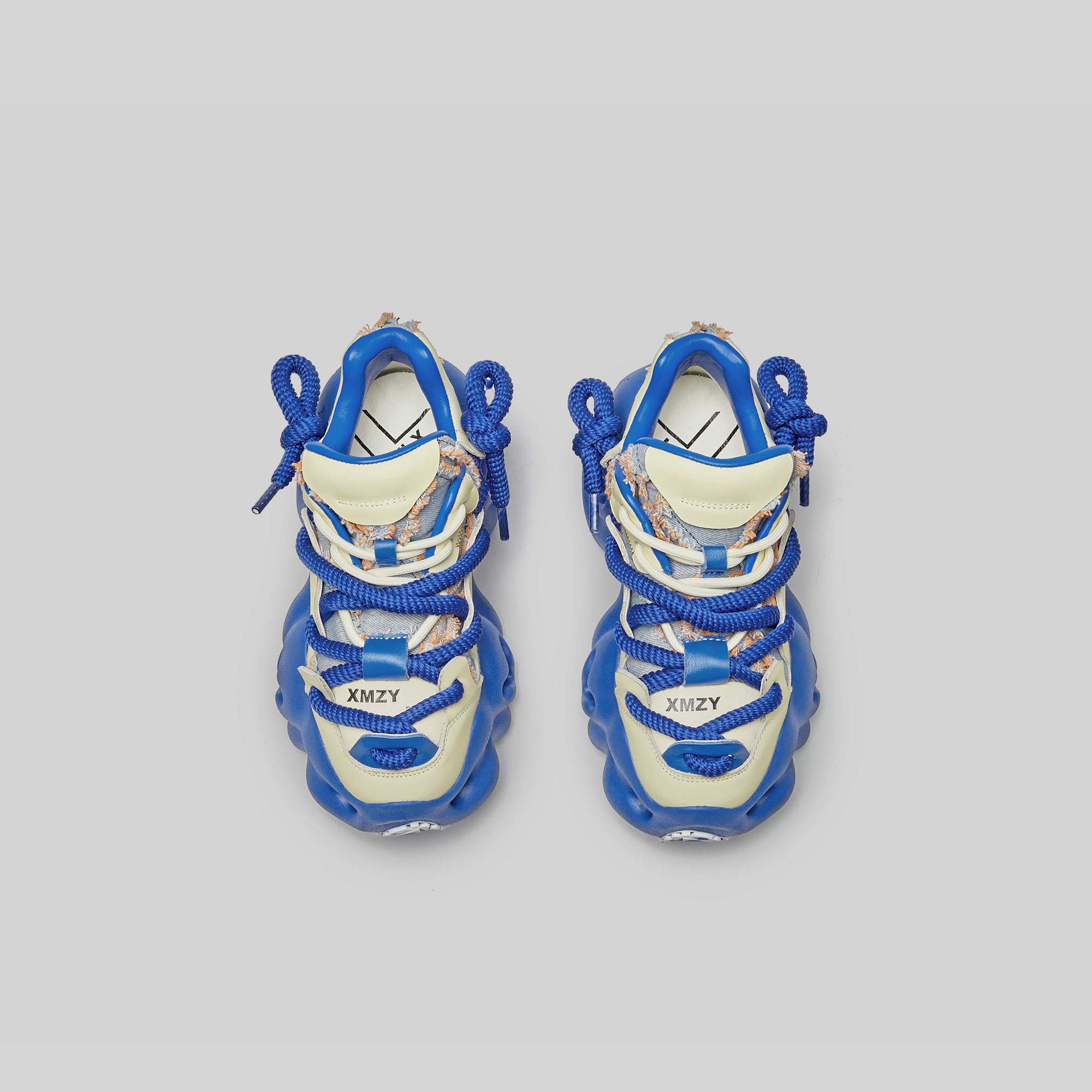 Original Design XMZY2025 New Original Leather Patchwork Color-Contrasting Design Hip-Hop Street Style Dad Shoes
