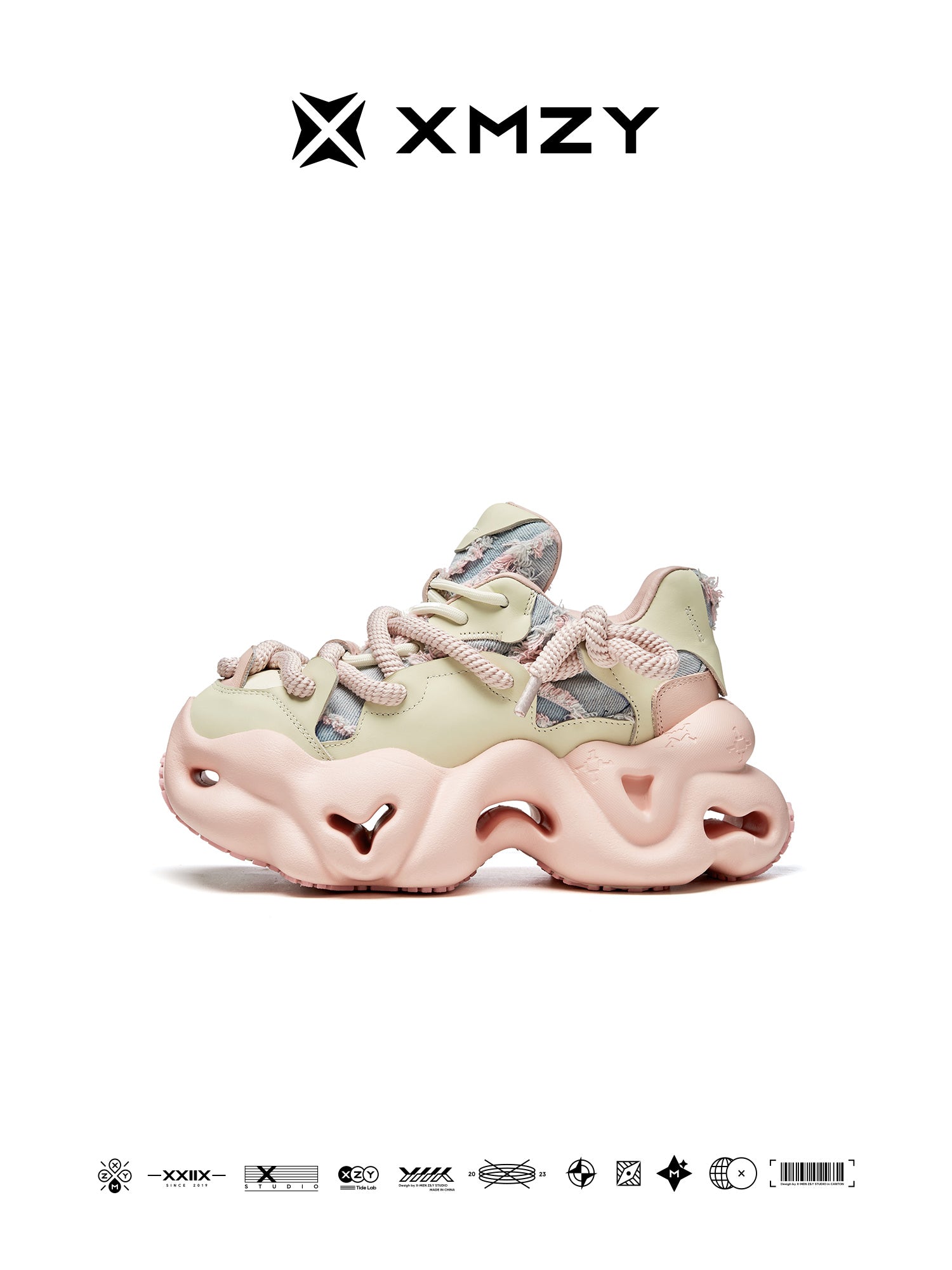 Original Design XMZY Color-Block Chunky Platform Sneakers