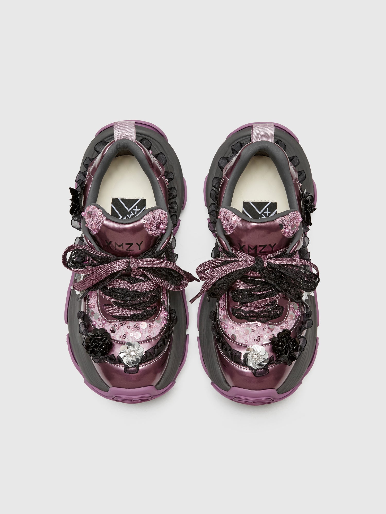 XMZY Roman Holiday Embellished Chunky Sneakers