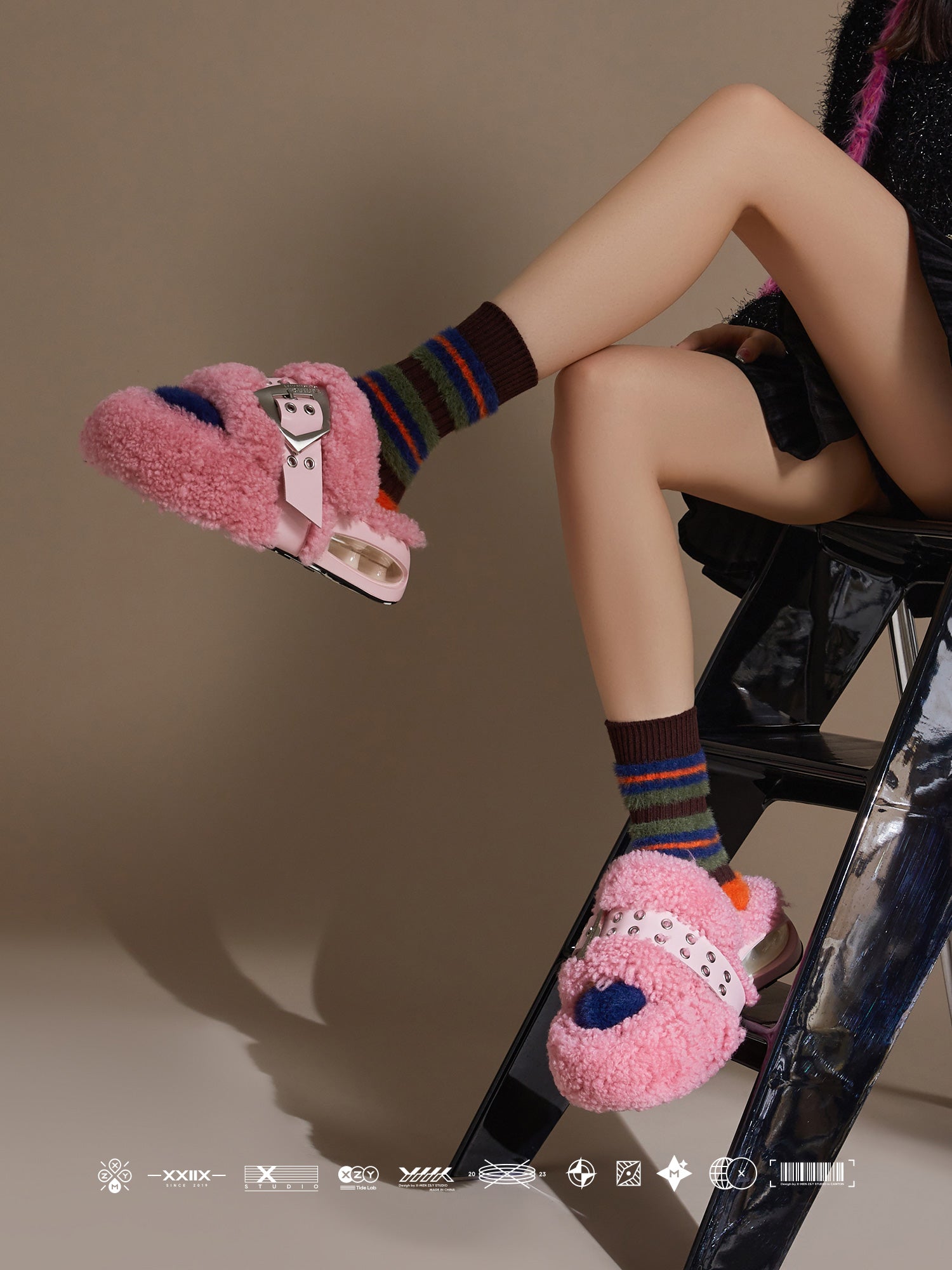 Original Design XMZY Women's Spring Summer 2025 Chunky Platform Slide Sandals
