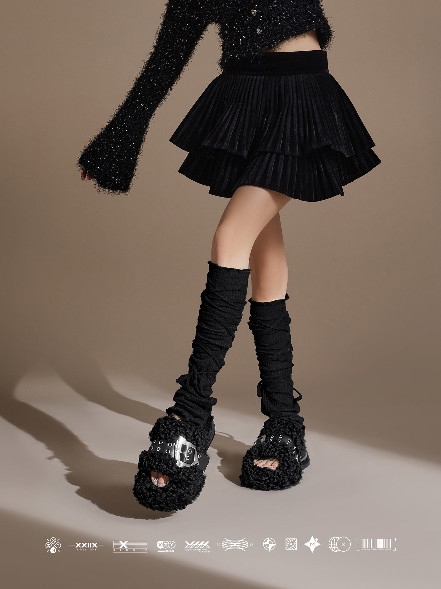 Original Design XMZY Women's Spring Summer 2025 Chunky Platform Slide Sandals