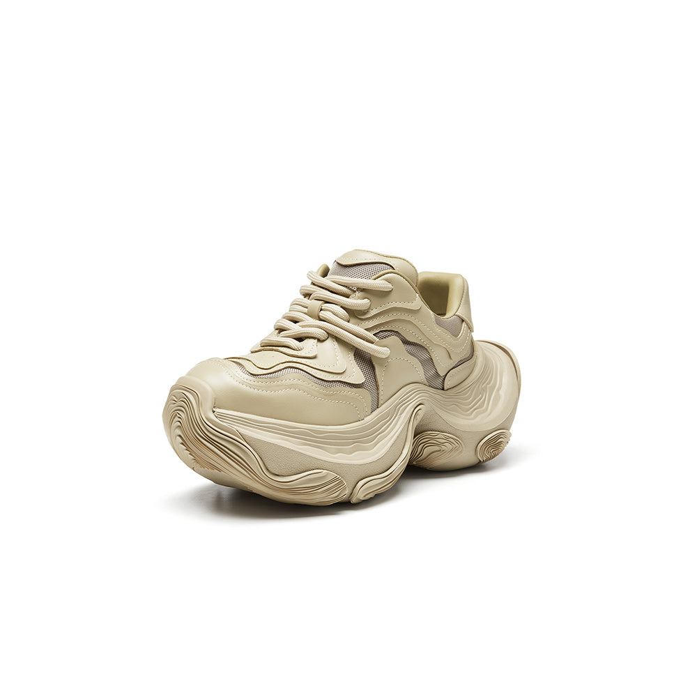 Original Design XMZY Spring 2025 Genuine Leather Chunky Sole Platform Sneakers