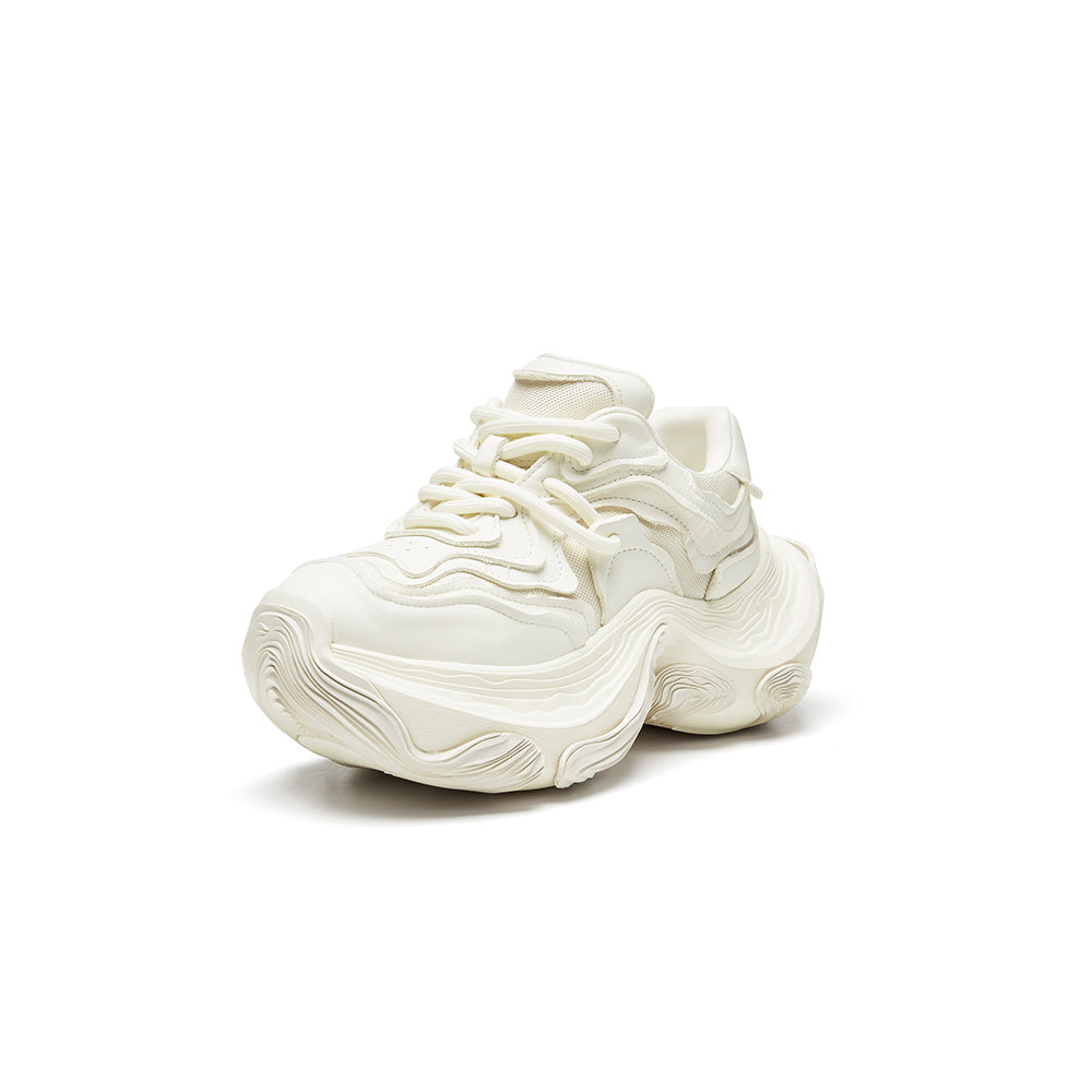Original Design XMZY Spring 2025 Genuine Leather Chunky Sole Platform Sneakers