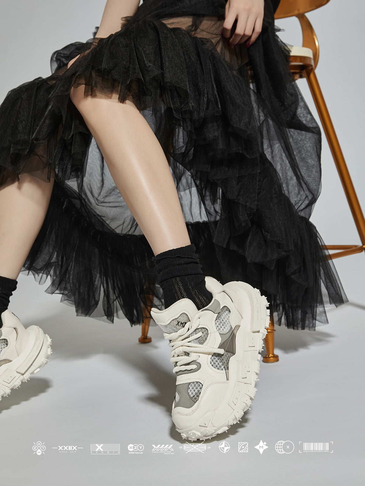 Best Quality XMZY SS2025 Chunky Platform Sneakers | (Leather/Space Tech Fabric)