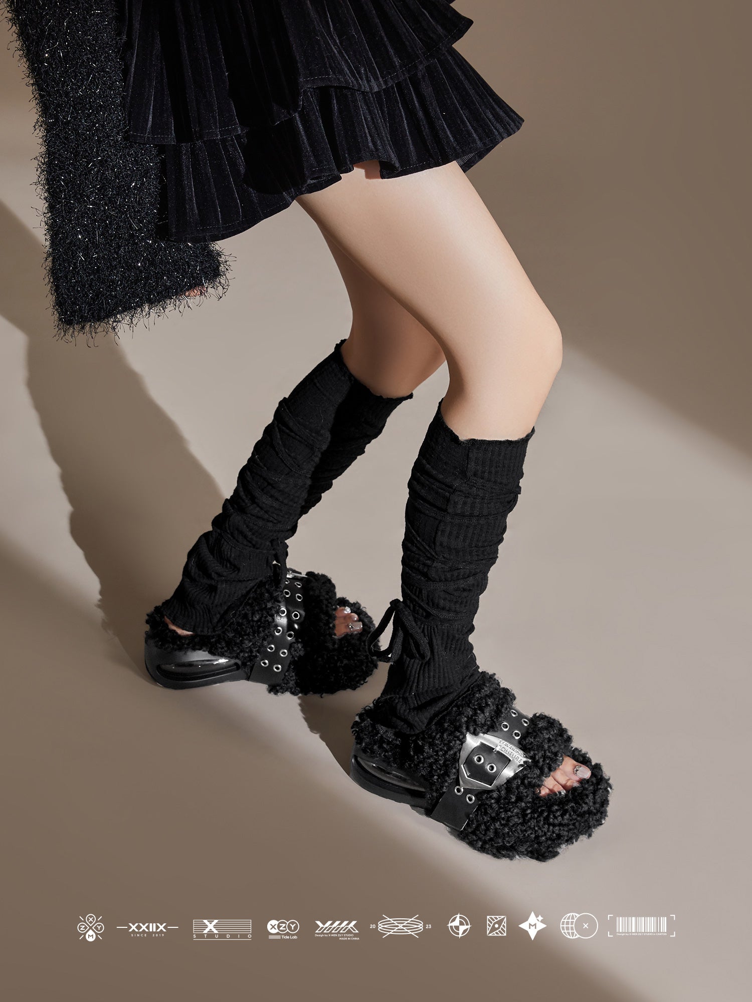 Original Design XMZY Women's Spring Summer 2025 Chunky Platform Slide Sandals