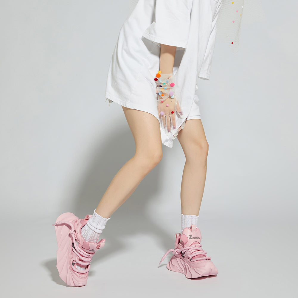 Original Design XMZY 2025 Spring Open-Work Dad Sandal Sneakers | Unisex Chunky Platform