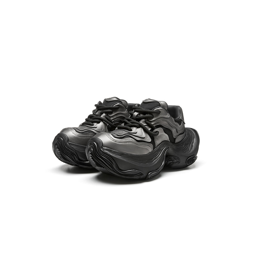 Original Design XMZY Spring 2025 Genuine Leather Chunky Sole Platform Sneakers