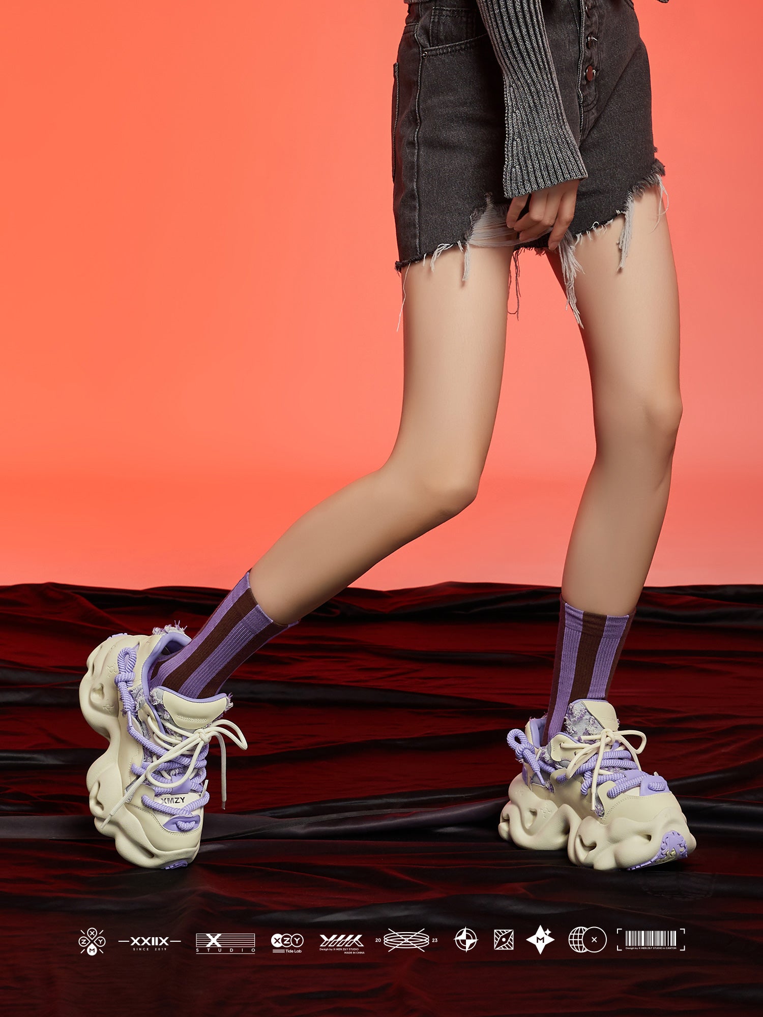 Original Design XMZY Color-Block Chunky Platform Sneakers