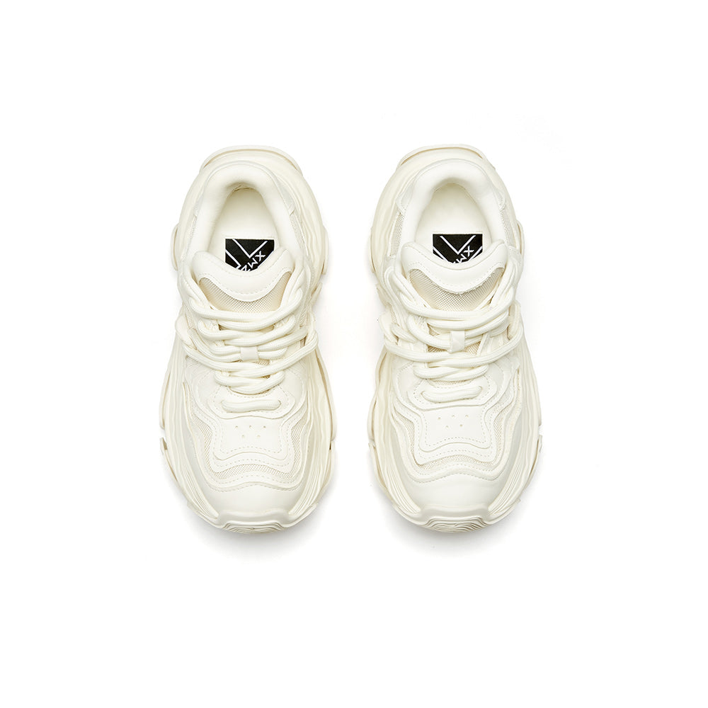 Original Design XMZY Spring 2025 Genuine Leather Chunky Sole Platform Sneakers
