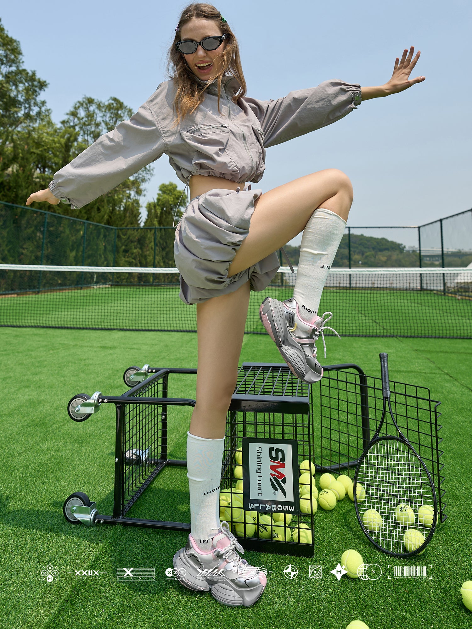 XMZY Silk Road Mesh-Lined Platform Sneakers