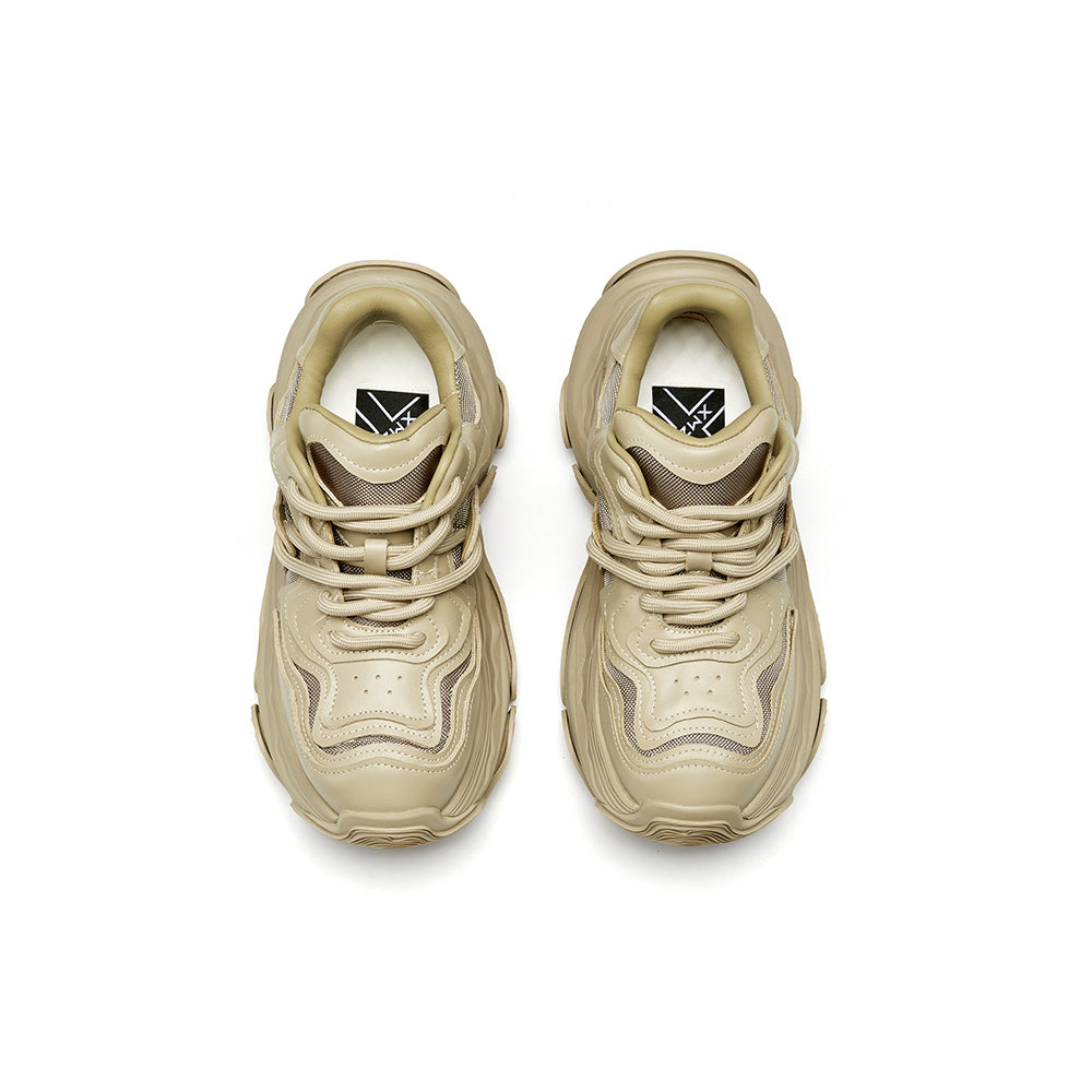 Original Design XMZY Spring 2025 Genuine Leather Chunky Sole Platform Sneakers