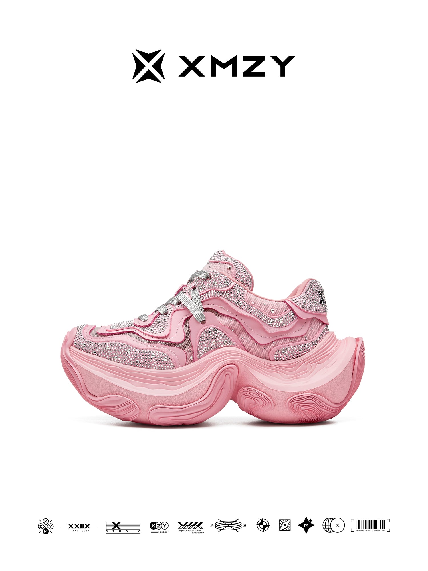 High-end XMZY Starlight Goddess 2025 Women's Crystal-Encrusted Dad Sneakers