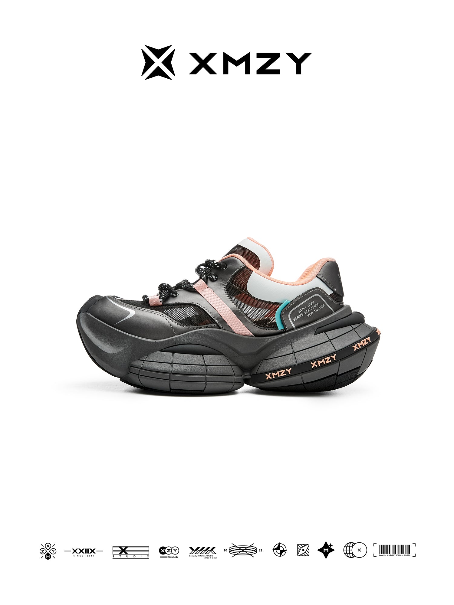 XMZY Silk Road Mesh-Lined Platform Sneakers