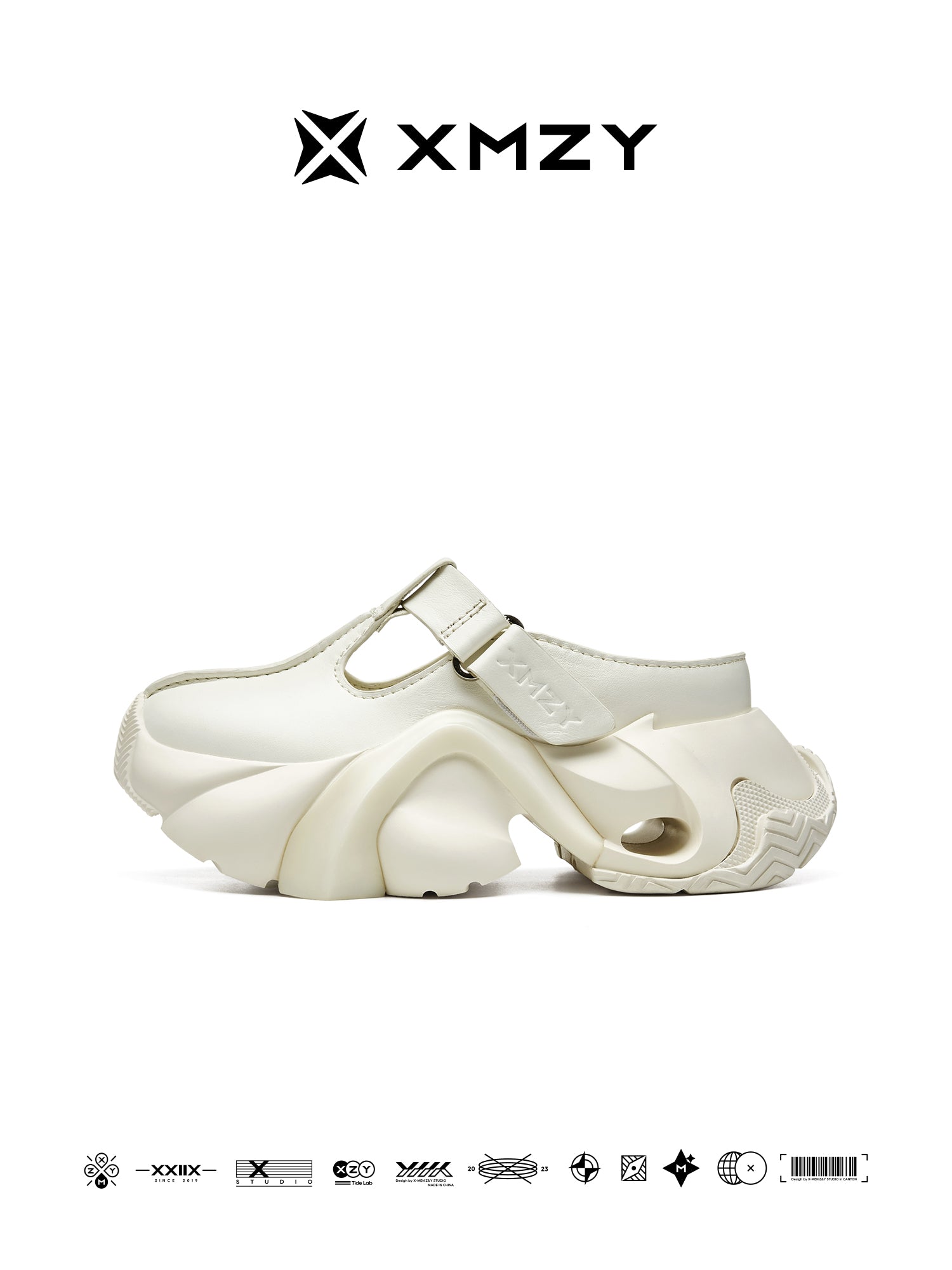 Original Design XMZY Summer 2025 Napa Leather Platform Mules
