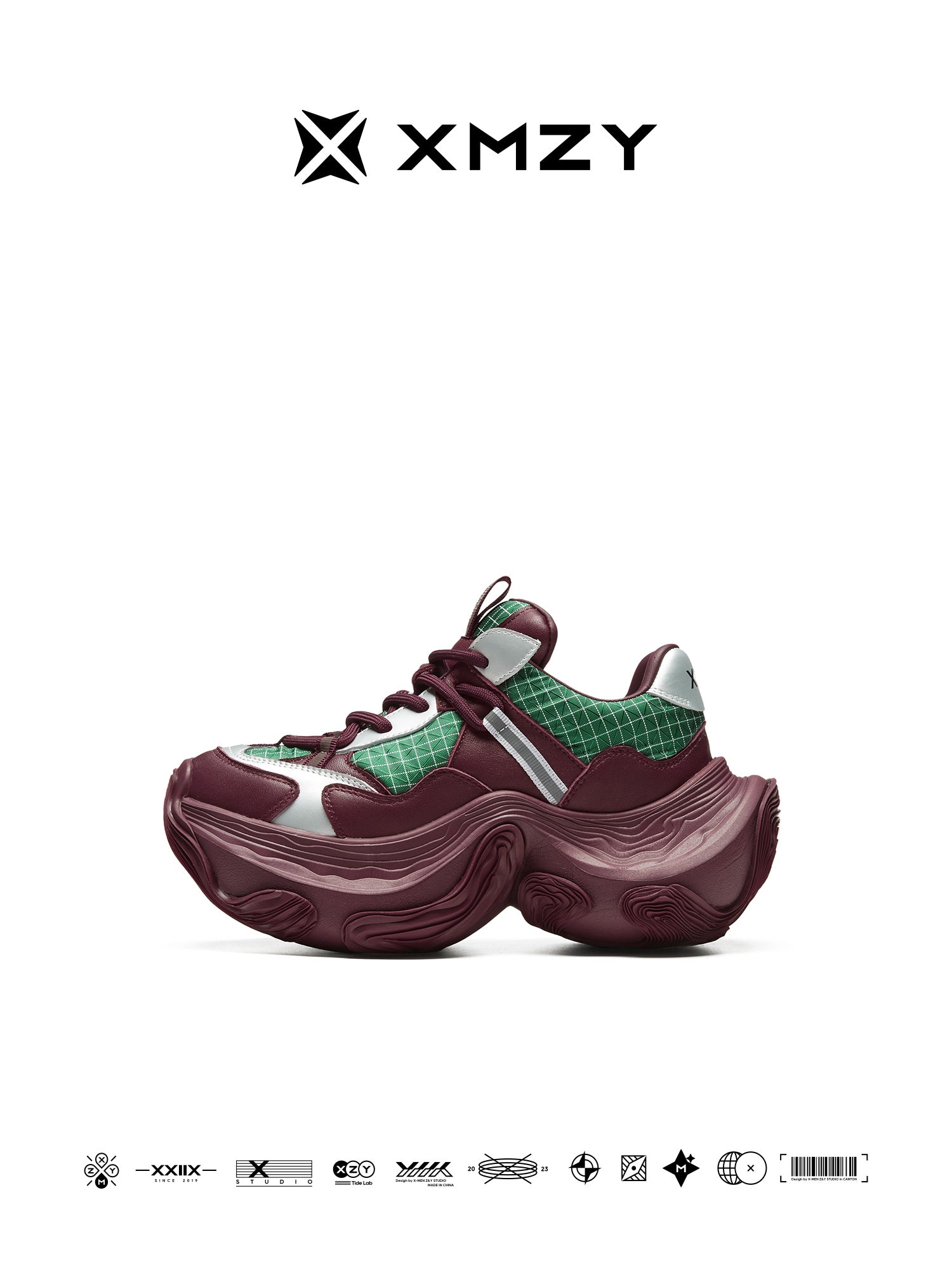 XMZY Chunky Dad Sneakers for Women – 2025 Hip-Hop Colorblock Platform Shoes