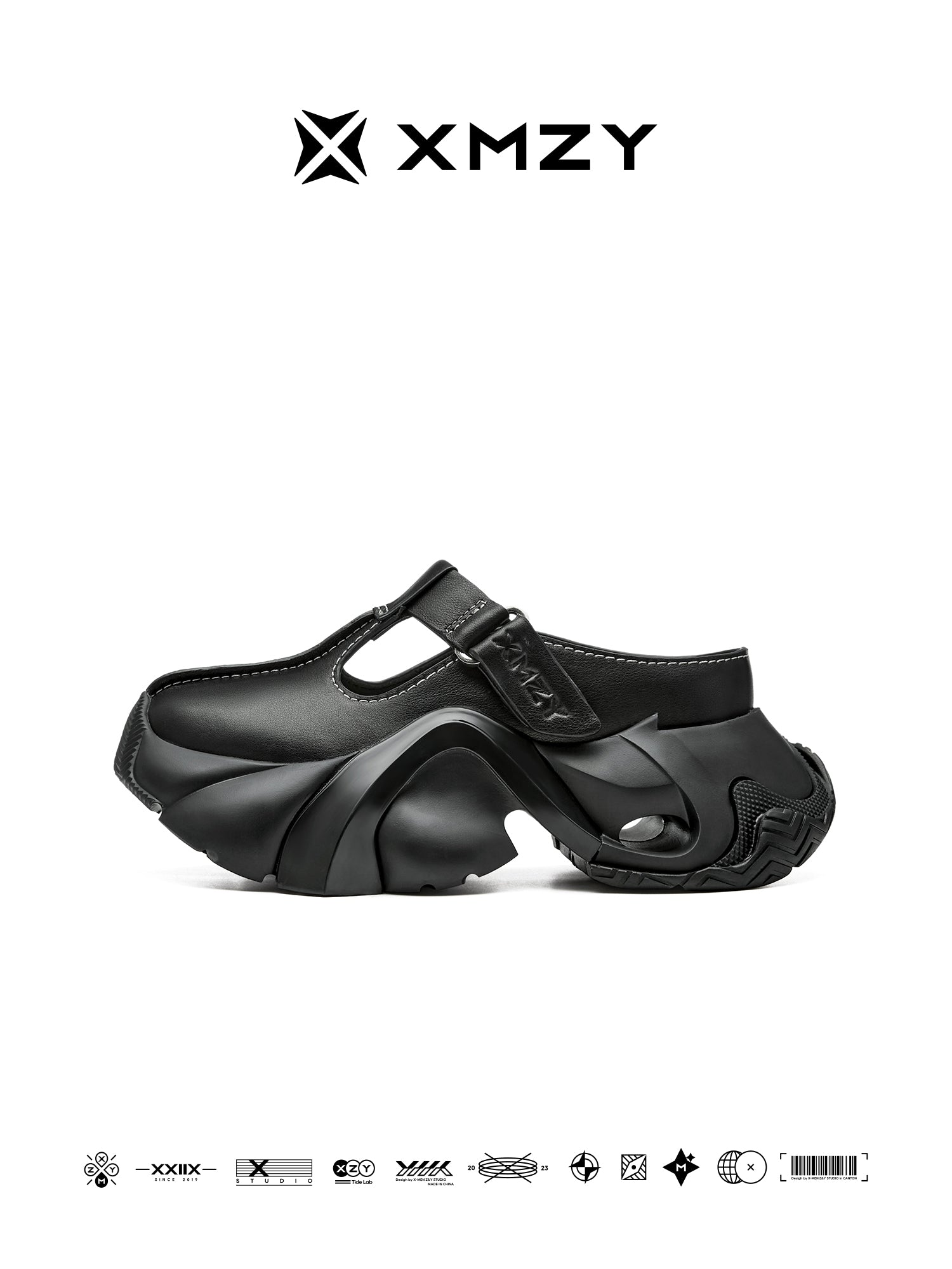 Original Design XMZY Summer 2025 Napa Leather Platform Mules