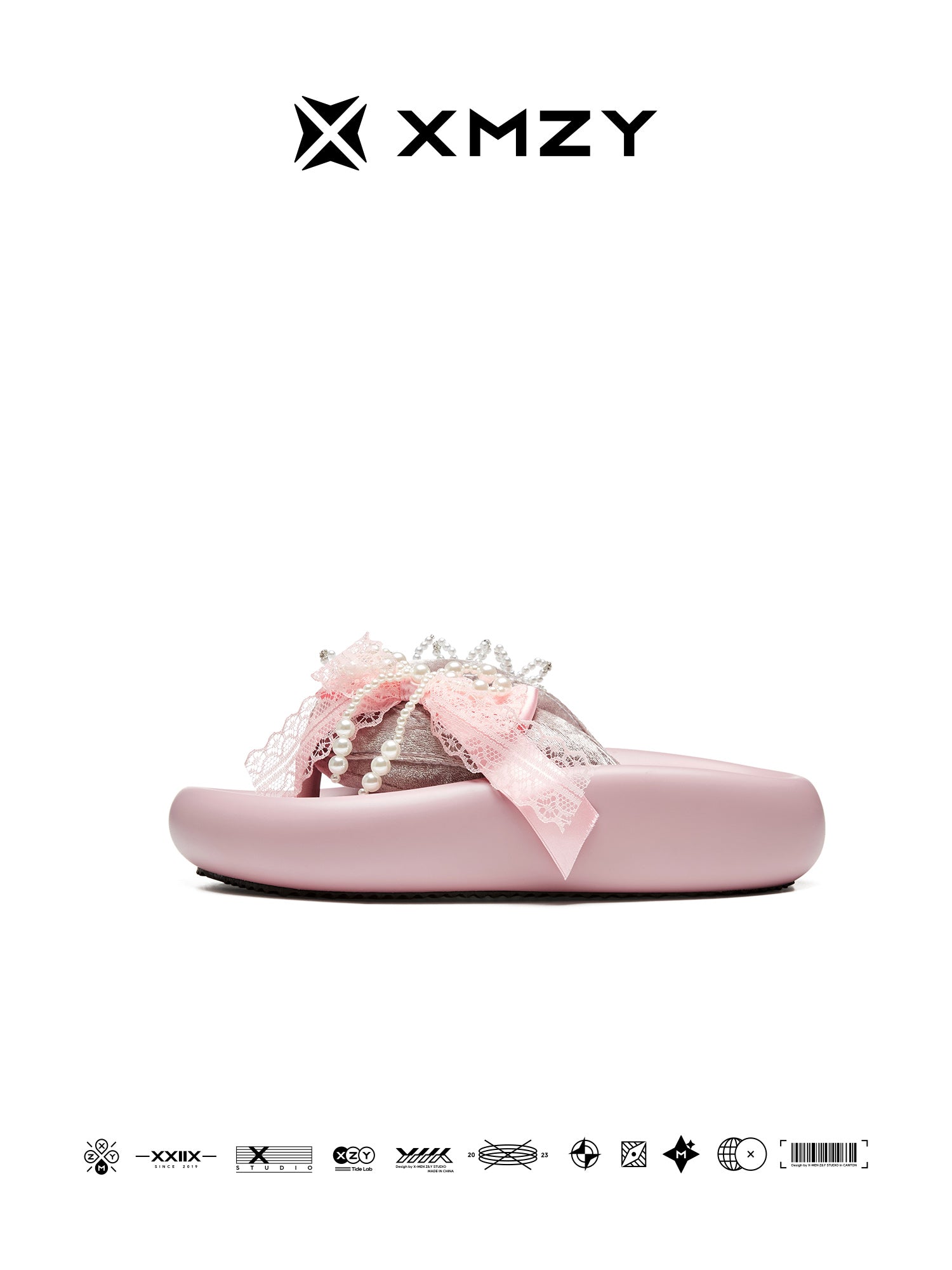 Top Quality XMZY Summer 2025 Beaded Napa Slide Sandals