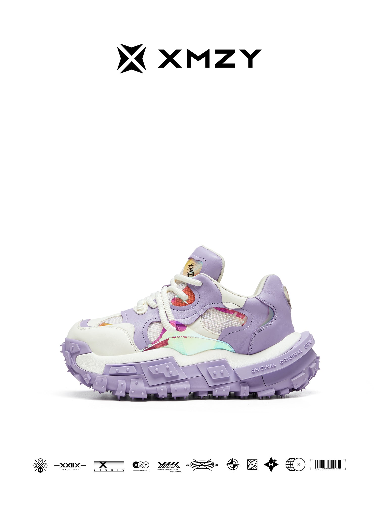 Best Quality  XMZY SS2025 Chunky Platform Sneakers | (Leather/Space Tech Fabric)