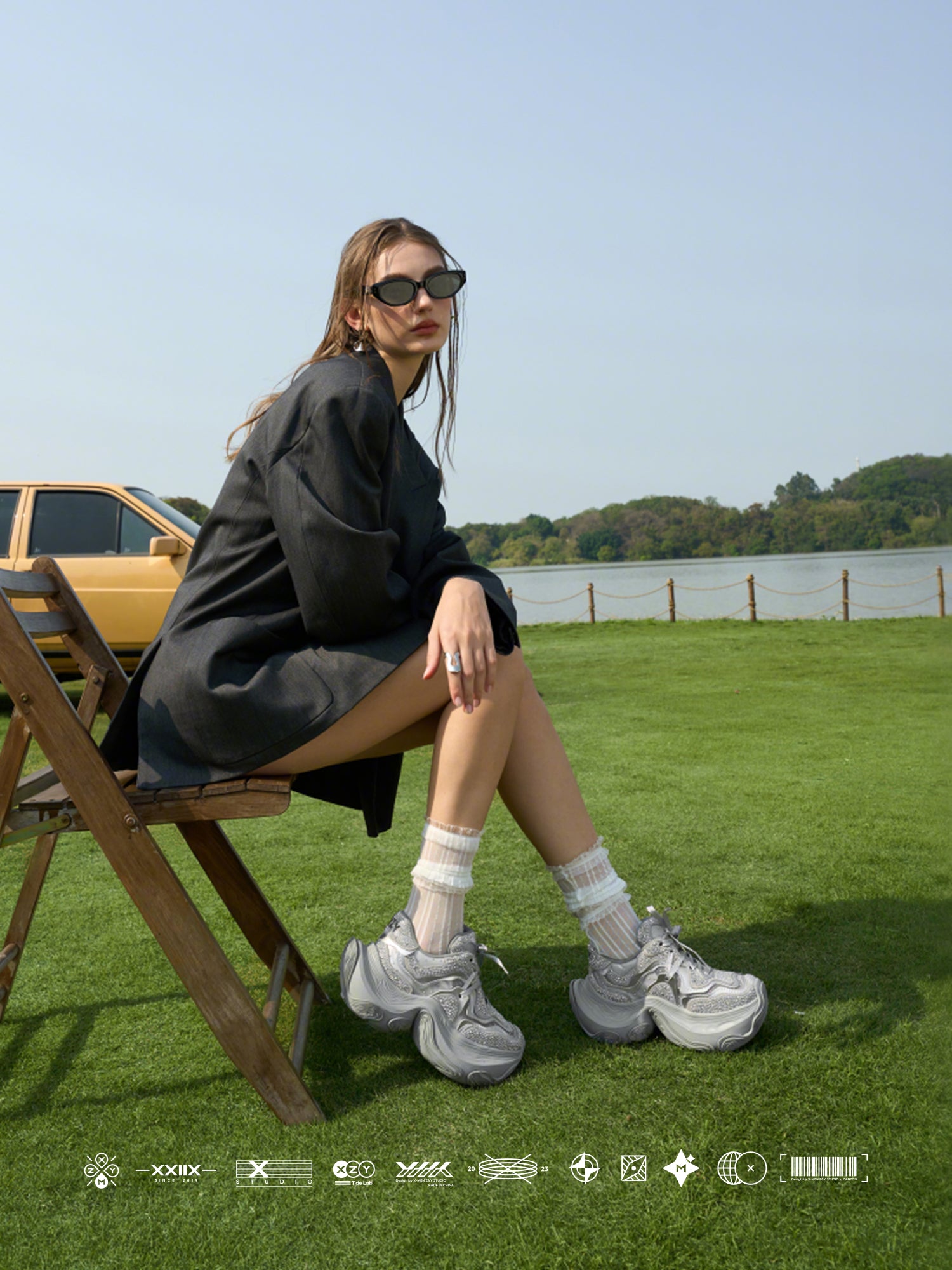 High-end XMZY Starlight Goddess 2025 Women's Crystal-Encrusted Dad Sneakers