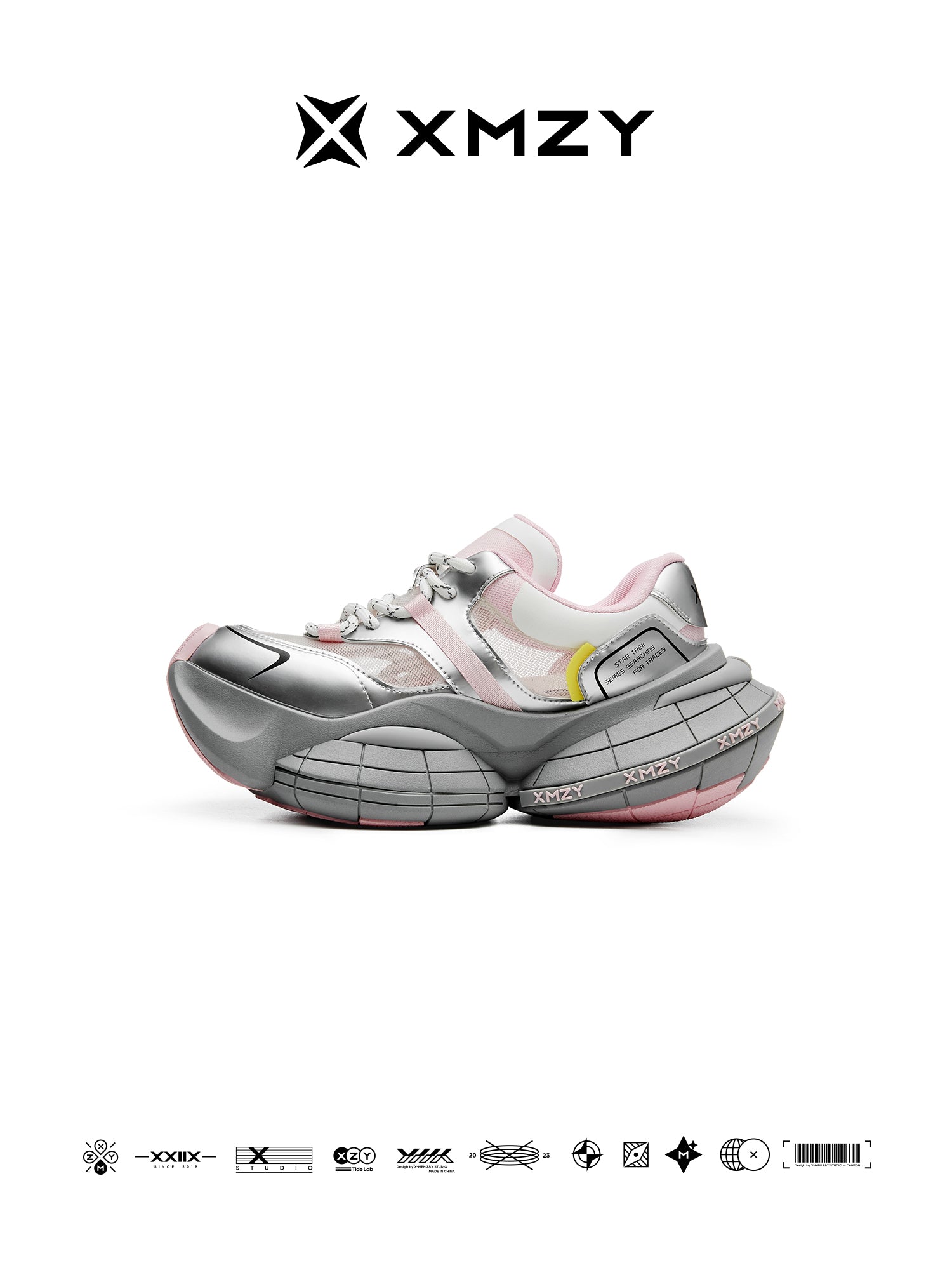 XMZY Silk Road Mesh-Lined Platform Sneakers