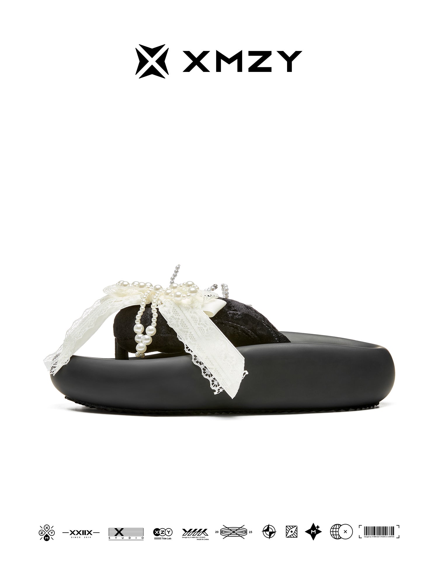 Top Quality XMZY Summer 2025 Beaded Napa Slide Sandals
