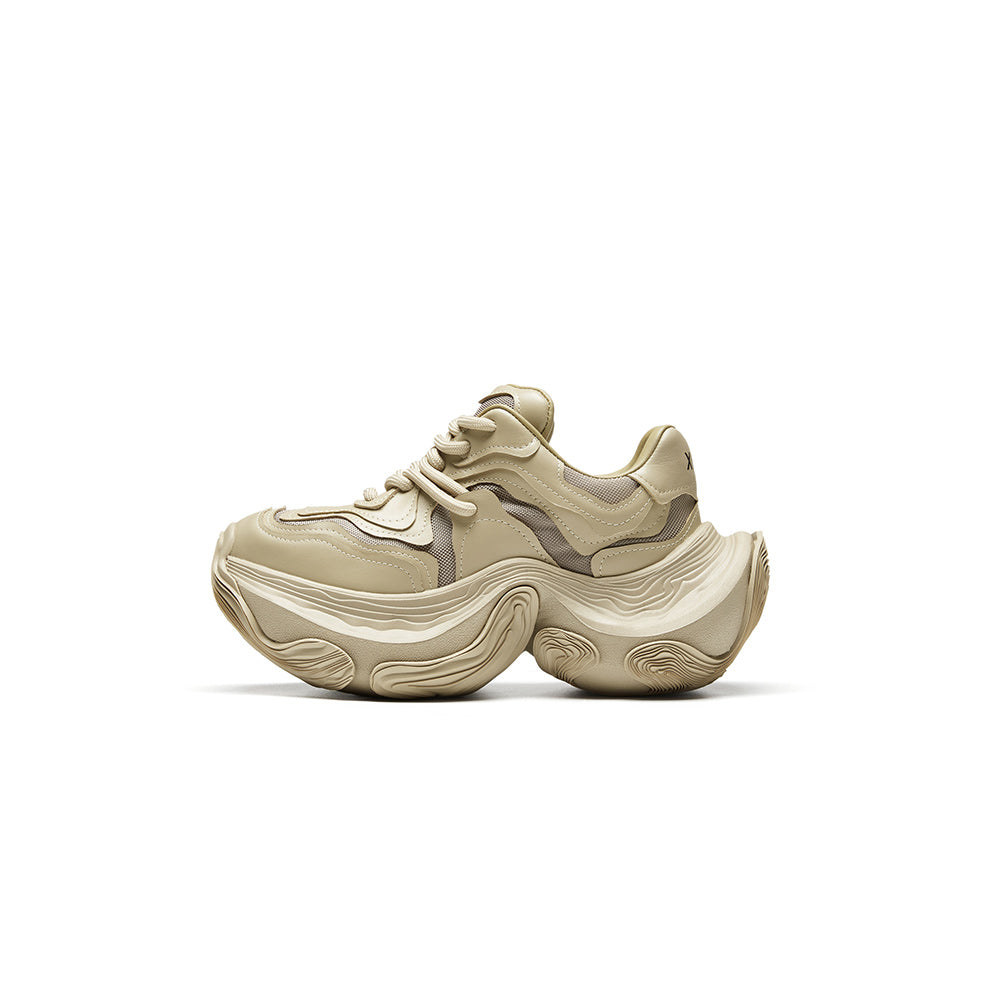Original Design XMZY Spring 2025 Genuine Leather Chunky Sole Platform Sneakers