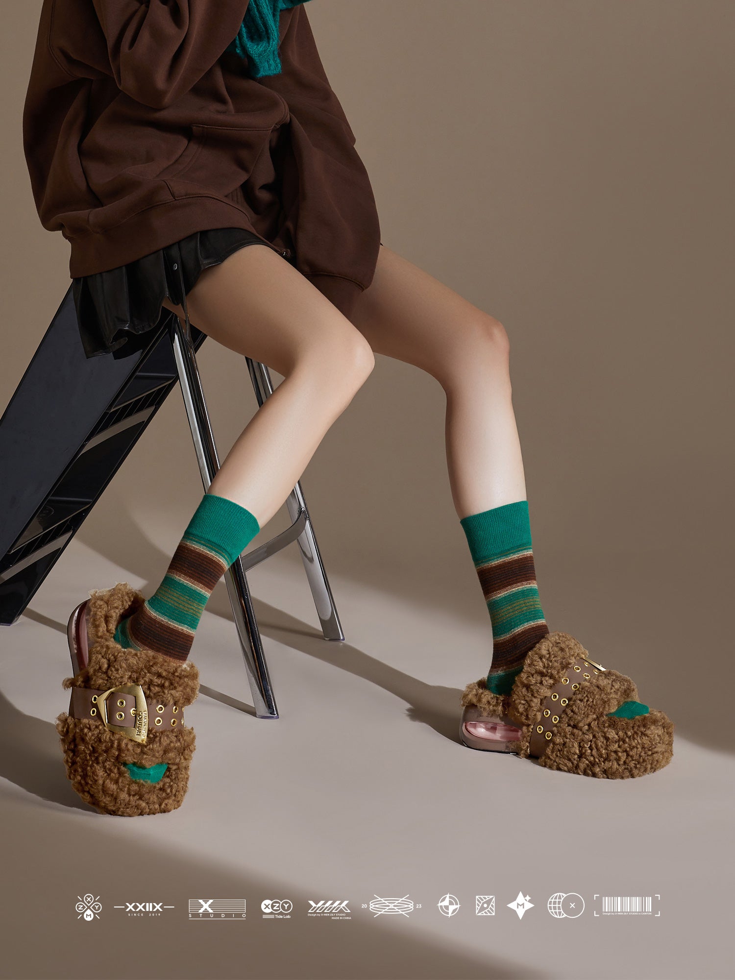Original Design XMZY Women's Spring Summer 2025 Chunky Platform Slide Sandals