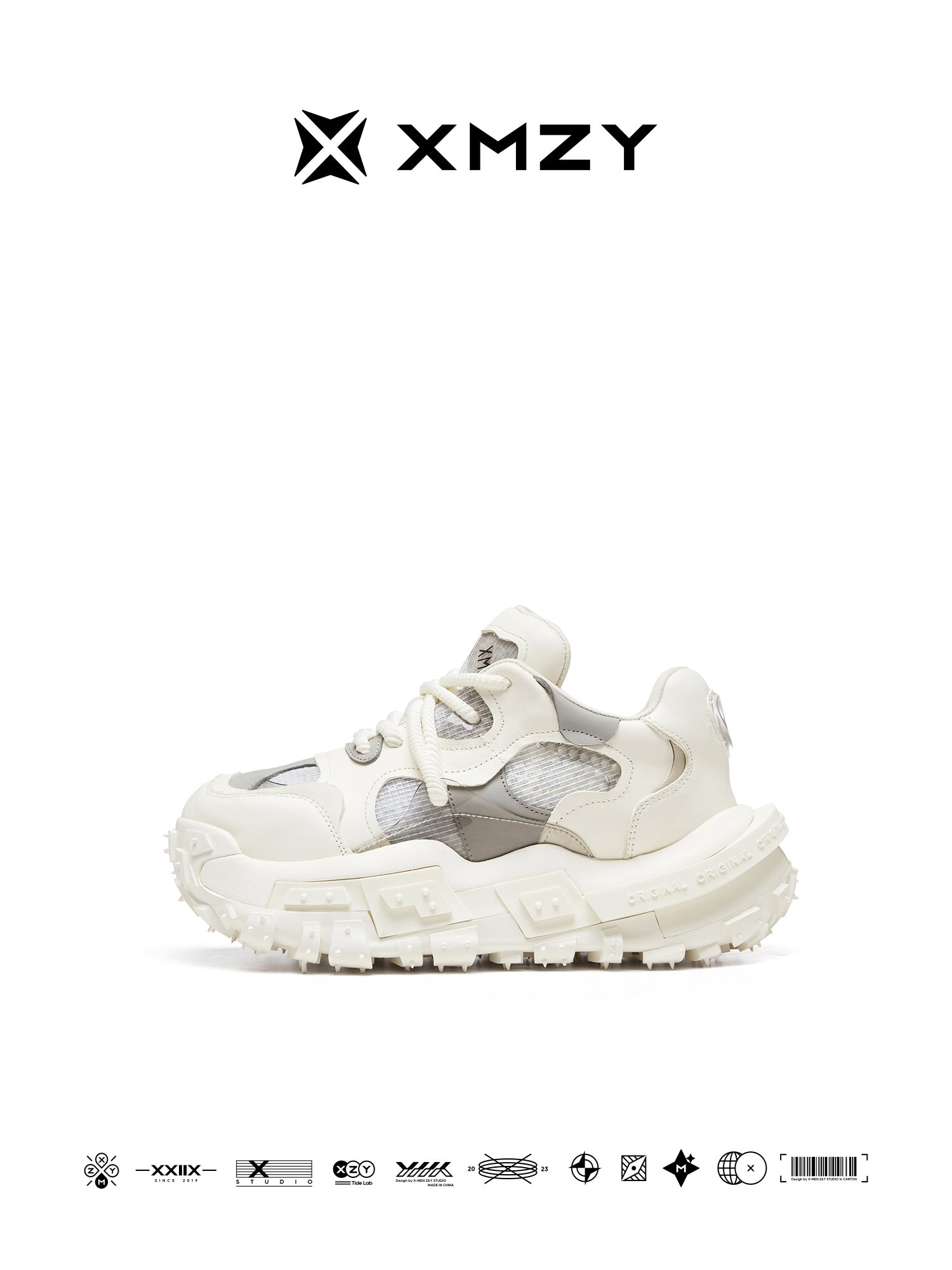 Best Quality  XMZY SS2025 Chunky Platform Sneakers | (Leather/Space Tech Fabric)