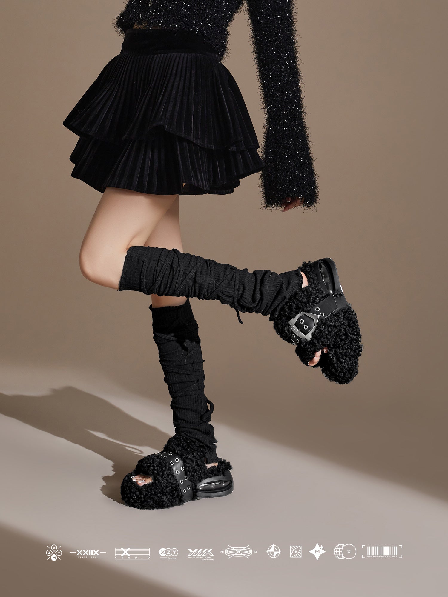 Original Design XMZY Women's Spring Summer 2025 Chunky Platform Slide Sandals