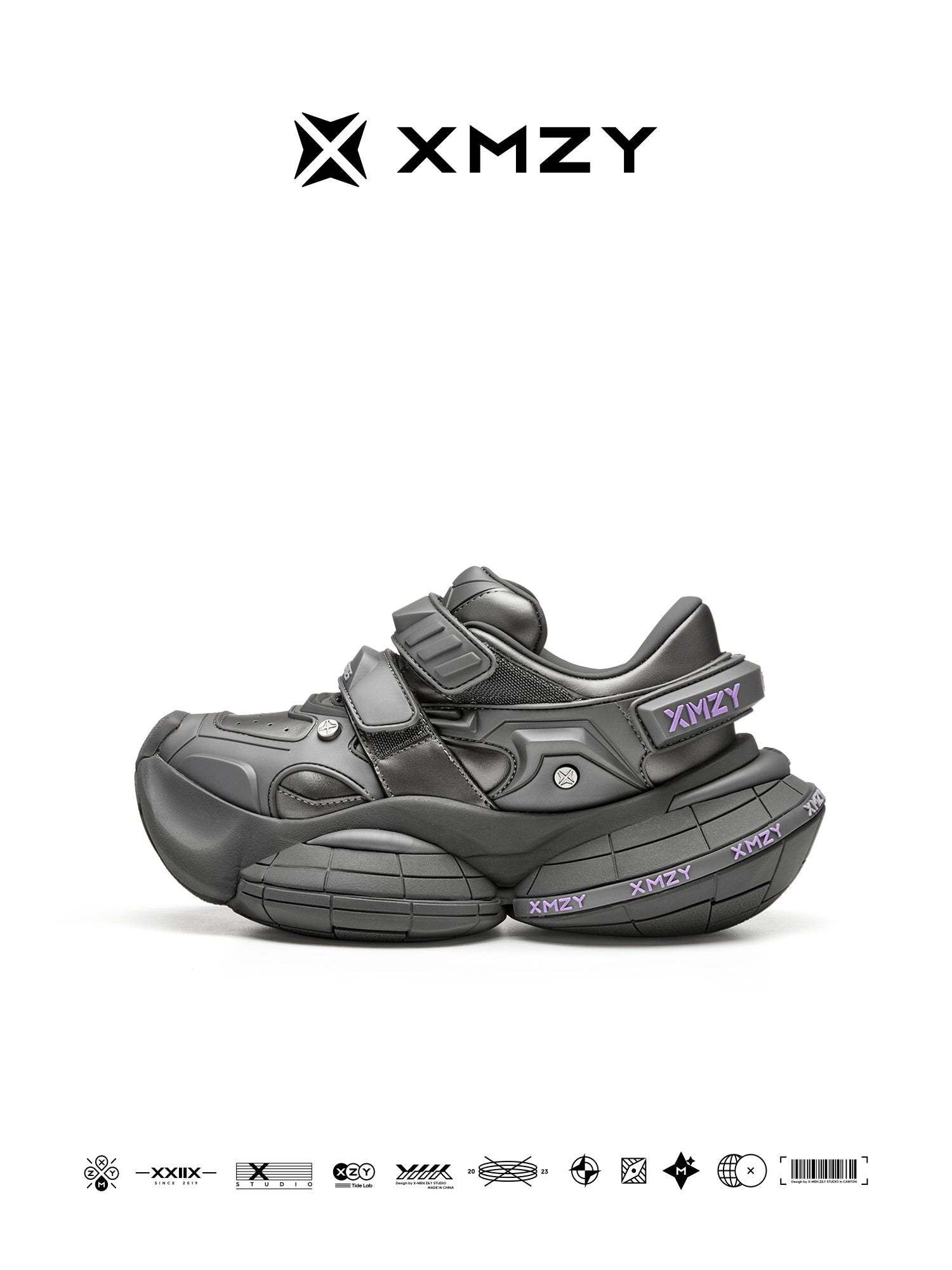 【Extreme Night Sole】XMZY 2025 Spring New Original Fashionable Multi-purpose Street Design High-Top Dad Shoes for Women