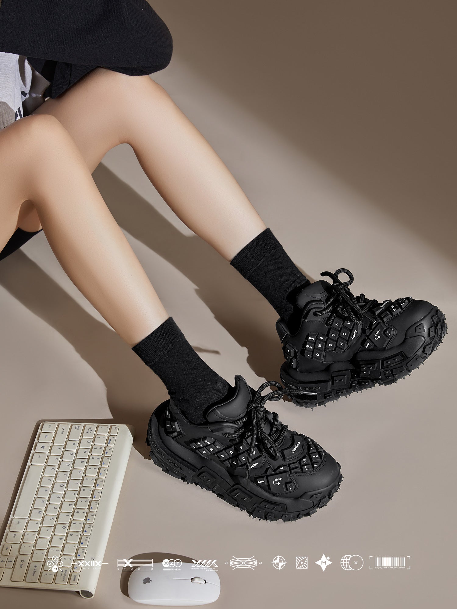 Original Design The XMZY keyboard shoe collection features