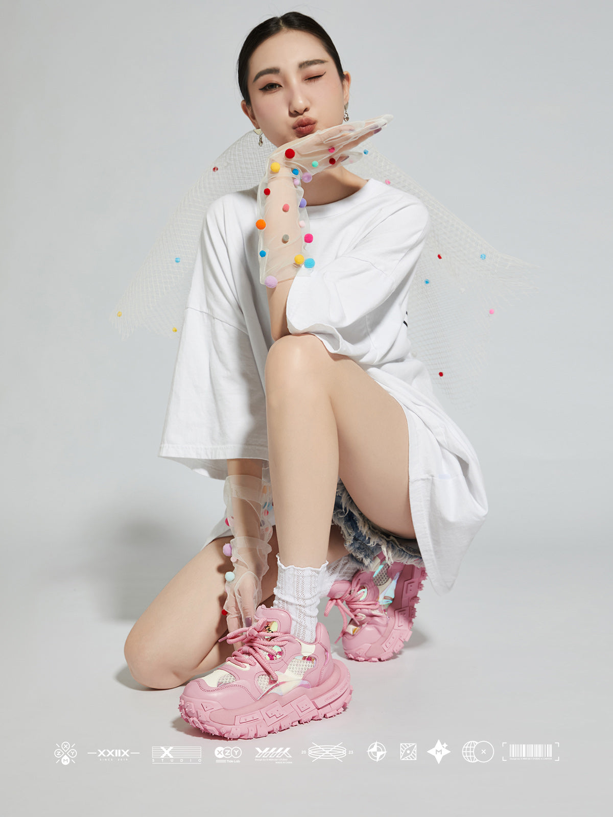 Best Quality  XMZY SS2025 Chunky Platform Sneakers | (Leather/Space Tech Fabric)