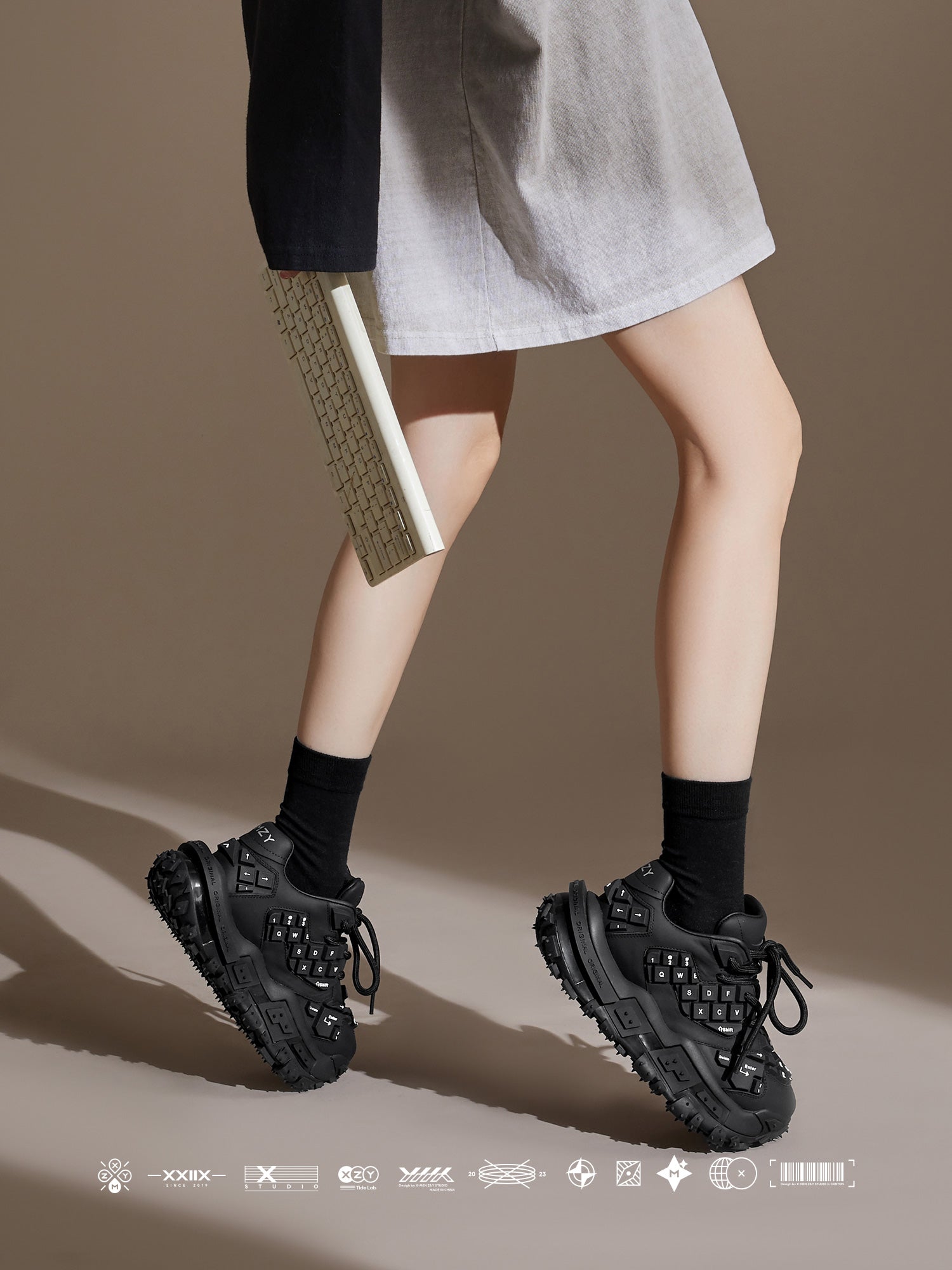 Original Design The XMZY keyboard shoe collection features