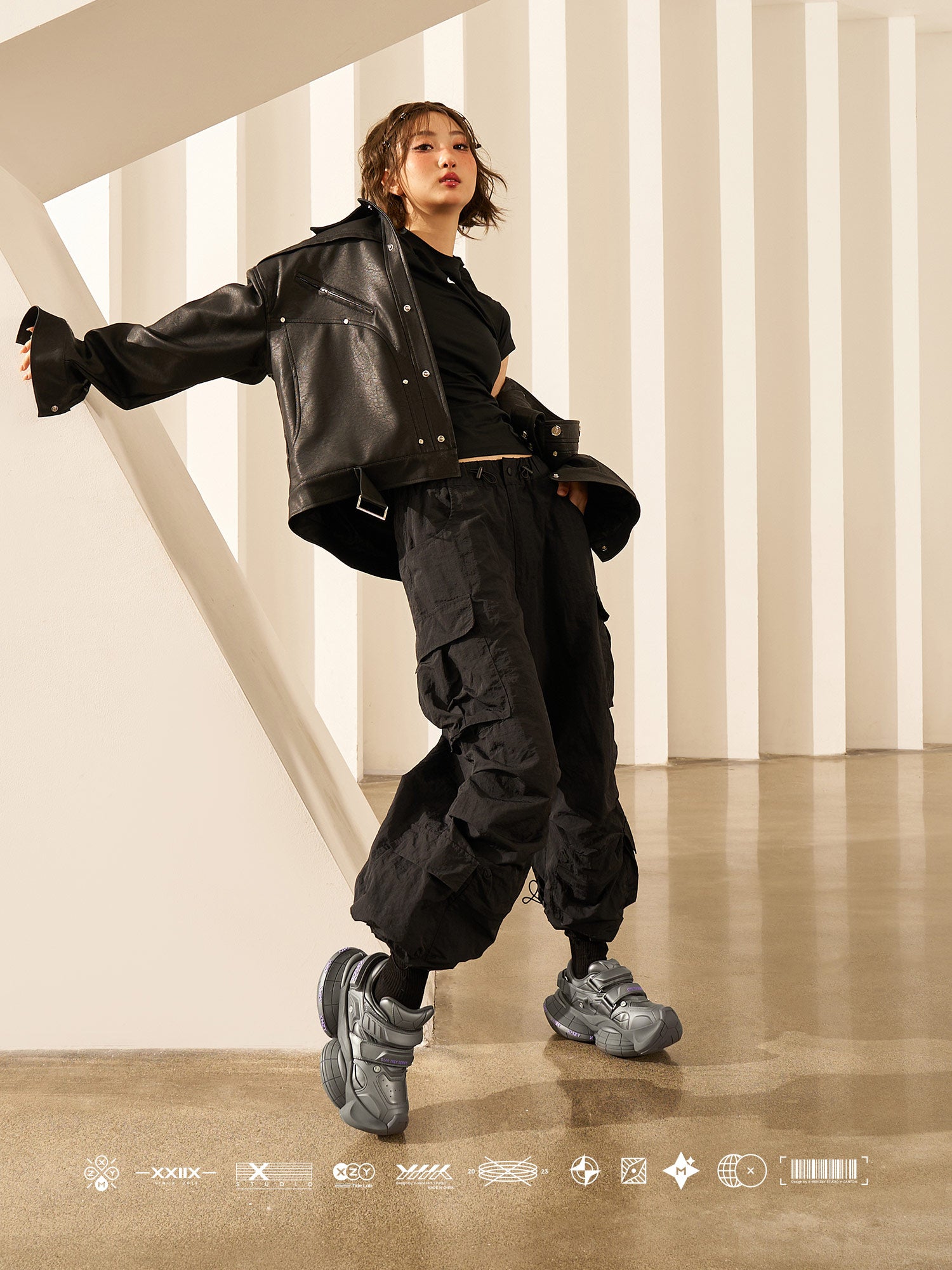 【Extreme Night Sole】XMZY 2025 Spring New Original Fashionable Multi-purpose Street Design High-Top Dad Shoes for Women
