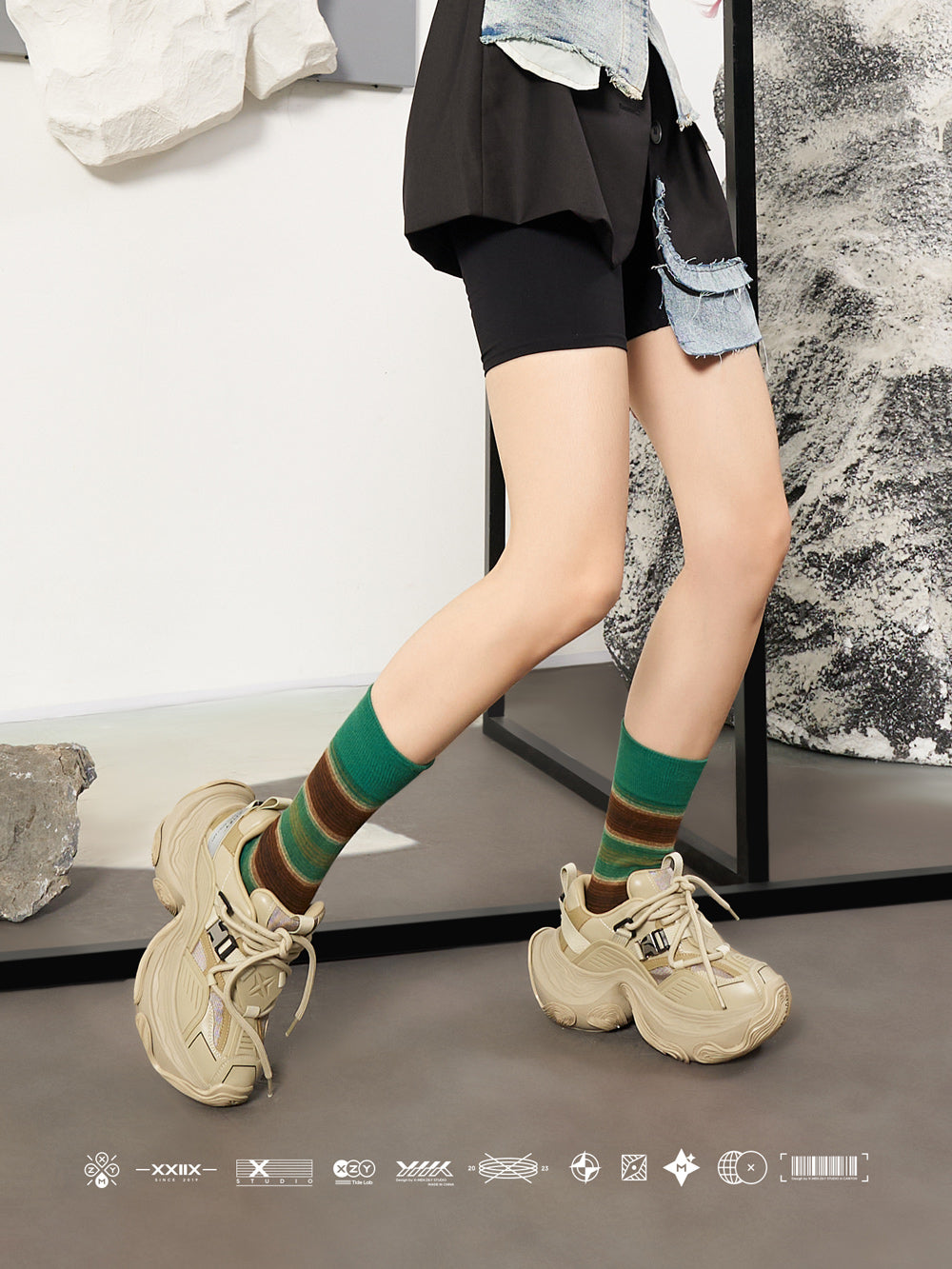 Hot Sales XMZY Sand Escape Platform Sneakers - Streetwear Dad Shoes