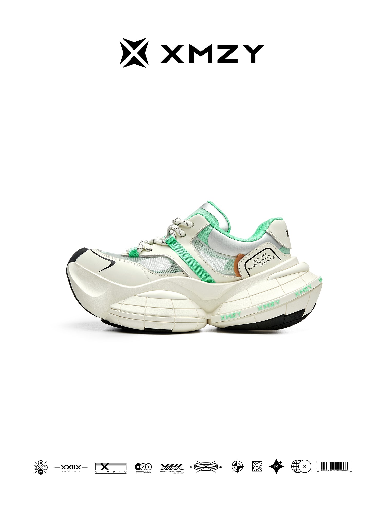 XMZY Silk Road Mesh-Lined Platform Sneakers