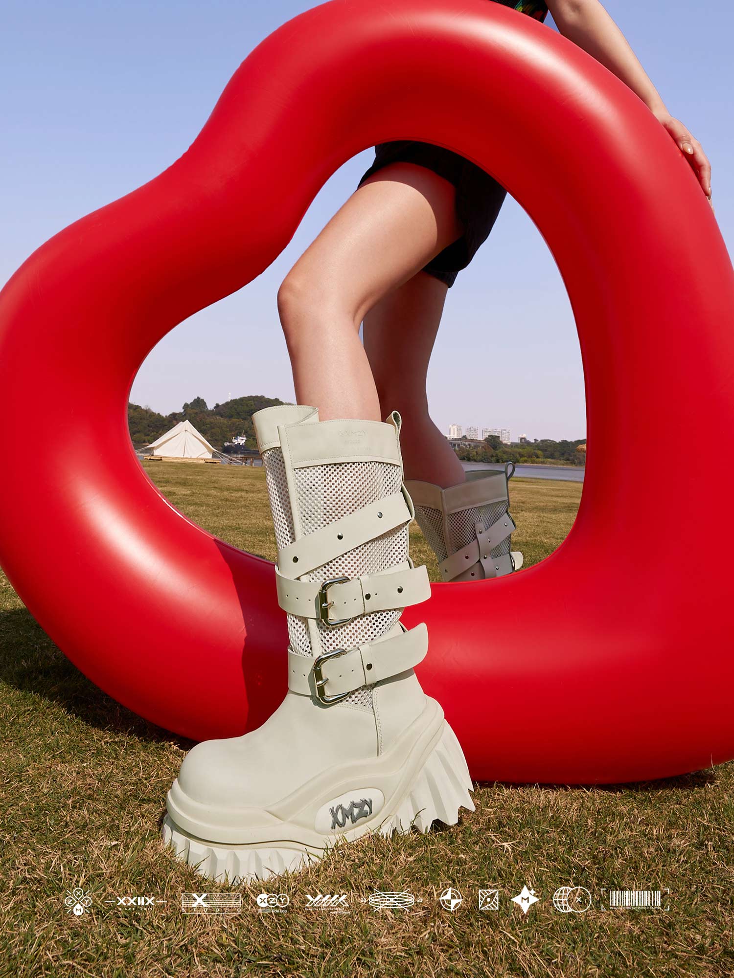 Top Quality XMZY Desert Shadow Women's 2025 Spring Platform Riding Boots